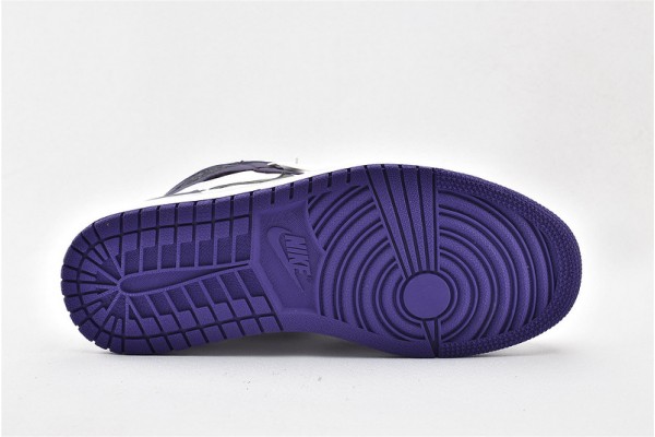 Air Jordan 1 High OG Court Purple Black 555088 500 Womens And Mens Shoes